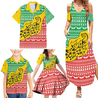 Congo Christmas Family Matching Summer Maxi Dress and Hawaiian Shirt with Tribal Tree Design Coat of Arms and Animal Pattern - Wonder Print Shop