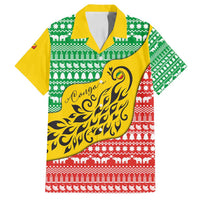 Congo Christmas Family Matching Summer Maxi Dress and Hawaiian Shirt with Tribal Tree Design Coat of Arms and Animal Pattern - Wonder Print Shop