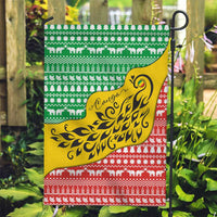 Congo Christmas Garden Flag with Tribal Tree Design Coat of Arms and Animal Pattern - Wonder Print Shop