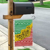 Congo Christmas Garden Flag with Tribal Tree Design Coat of Arms and Animal Pattern - Wonder Print Shop