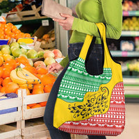 Congo Christmas Grocery Bag with Tribal Tree Design Coat of Arms and Animal Pattern - Wonder Print Shop