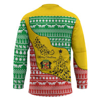 Congo Christmas Hockey Jersey with Tribal Tree Design Coat of Arms and Animal Pattern - Wonder Print Shop