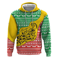Congo Christmas Hoodie with Tribal Tree Design Coat of Arms and Animal Pattern - Wonder Print Shop