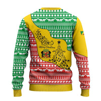 Congo Christmas Ugly Christmas Sweater with Tribal Tree Design Coat of Arms and Animal Pattern - Wonder Print Shop