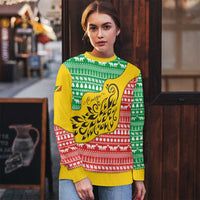 Congo Christmas Ugly Christmas Sweater with Tribal Tree Design Coat of Arms and Animal Pattern - Wonder Print Shop