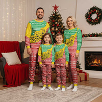 Congo Christmas Pajama Set with Tribal Tree Design Coat of Arms and Animal Pattern - Wonder Print Shop