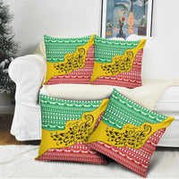 Congo Christmas Pillow Cover with Tribal Tree Design Coat of Arms and Animal Pattern - Wonder Print Shop