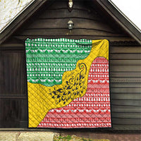 Congo Christmas Quilt with Tribal Tree Design Coat of Arms and Animal Pattern - Wonder Print Shop