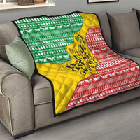 Congo Christmas Quilt with Tribal Tree Design Coat of Arms and Animal Pattern - Wonder Print Shop