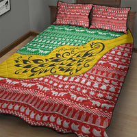 Congo Christmas Quilt Bed Set with Tribal Tree Design Coat of Arms and Animal Pattern - Wonder Print Shop