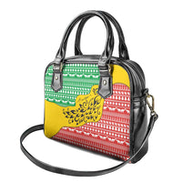 Congo Christmas Shoulder Handbag with Tribal Tree Design Coat of Arms and Animal Pattern - Wonder Print Shop