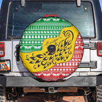 Congo Christmas Spare Tire Cover with Tribal Tree Design Coat of Arms and Animal Pattern - Wonder Print Shop