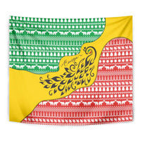 Congo Christmas Tapestry with Tribal Tree Design Coat of Arms and Animal Pattern - Wonder Print Shop