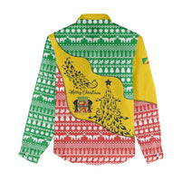 Congo Christmas Women Casual Shirt with Tribal Tree Design Coat of Arms and Animal Pattern - Wonder Print Shop
