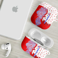 Puerto Rico Christmas AirPods Case with Taino Symbols Palm Tree Bongos and Holiday Pattern Design - Wonder Print Shop