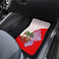 Puerto Rico Christmas Car Mats with Taino Symbols Palm Tree Bongos and Holiday Pattern Design - Wonder Print Shop