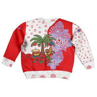 Puerto Rico Christmas Kid Ugly Christmas Sweater with Taino Symbols Palm Tree Bongos and Holiday Pattern Design - Wonder Print Shop