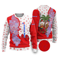 Puerto Rico Christmas Ugly Christmas Sweater with Taino Symbols Palm Tree Bongos and Holiday Pattern Design - Wonder Print Shop