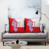 Puerto Rico Christmas Pillow Cover with Taino Symbols Palm Tree Bongos and Holiday Pattern Design - Wonder Print Shop