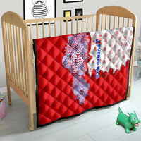 Puerto Rico Christmas Quilt with Taino Symbols Palm Tree Bongos and Holiday Pattern Design - Wonder Print Shop