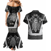 Odin The Viking God Couples Matching Mermaid Dress and Hawaiian Shirt - Wonder Print Shop