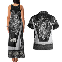 Odin The Viking God Couples Matching Tank Maxi Dress and Hawaiian Shirt - Wonder Print Shop