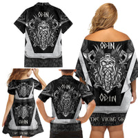 Odin The Viking God Family Matching Off Shoulder Short Dress and Hawaiian Shirt - Wonder Print Shop