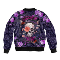 Warning This Tattooed Give Does Not Play Well With Stupid People Bomber Jacket - Wonder Print Shop