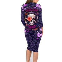 Warning This Tattooed Give Does Not Play Well With Stupid People Family Matching Long Sleeve Bodycon Dress and Hawaiian Shirt - Wonder Print Shop