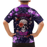 Warning This Tattooed Give Does Not Play Well With Stupid People Family Matching Mermaid Dress and Hawaiian Shirt - Wonder Print Shop