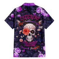 Warning This Tattooed Give Does Not Play Well With Stupid People Family Matching Mermaid Dress and Hawaiian Shirt - Wonder Print Shop