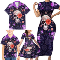 Warning This Tattooed Give Does Not Play Well With Stupid People Family Matching Short Sleeve Bodycon Dress and Hawaiian Shirt - Wonder Print Shop