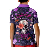 Warning This Tattooed Give Does Not Play Well With Stupid People Kid Polo Shirt - Wonder Print Shop