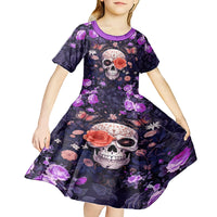 Warning This Tattooed Give Does Not Play Well With Stupid People Kid Short Sleeve Dress - Wonder Print Shop