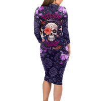Warning This Tattooed Give Does Not Play Well With Stupid People Long Sleeve Bodycon Dress - Wonder Print Shop