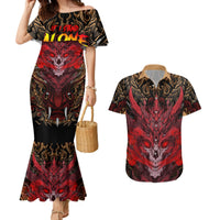 If I Stand Alone I Know I'm With Someone I Can Trust Couples Matching Mermaid Dress and Hawaiian Shirt - Wonder Print Shop