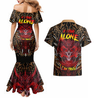 If I Stand Alone I Know I'm With Someone I Can Trust Couples Matching Mermaid Dress and Hawaiian Shirt - Wonder Print Shop