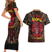 If I Stand Alone I Know I'm With Someone I Can Trust Couples Matching Short Sleeve Bodycon Dress and Hawaiian Shirt - Wonder Print Shop