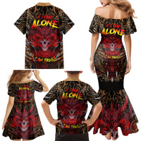 If I Stand Alone I Know I'm With Someone I Can Trust Family Matching Mermaid Dress and Hawaiian Shirt - Wonder Print Shop