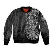 Viking Skoll and Hati Bomber Jacket Chasing Eternity - Wonder Print Shop