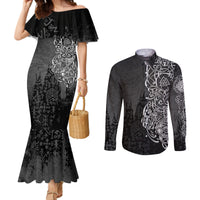 viking-skoll-and-hati-couples-matching-mermaid-dress-and-long-sleeve-button-shirts-chasing-eternity