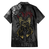 Viking Skoll and Hati Family Matching Off Shoulder Long Sleeve Dress and Hawaiian Shirt Chasing Eternity - Wonder Print Shop