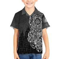Viking Skoll and Hati Kid Hawaiian Shirt Chasing Eternity - Wonder Print Shop