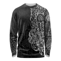 Viking Skoll and Hati Long Sleeve Shirt Chasing Eternity - Wonder Print Shop
