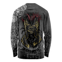 Viking Skoll and Hati Long Sleeve Shirt Chasing Eternity - Wonder Print Shop