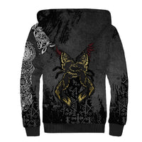 Viking Skoll and Hati Sherpa Hoodie Chasing Eternity - Wonder Print Shop