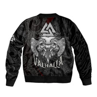 Viking Valhalla Bomber Jacket Skull And Axe - Wonder Print Shop