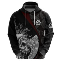 Viking Valhalla Hoodie Skull And Axe - Wonder Print Shop