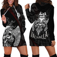 Viking Valhalla Hoodie Dress Skull And Axe - Wonder Print Shop