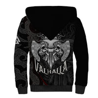 Viking Valhalla Sherpa Hoodie Skull And Axe - Wonder Print Shop